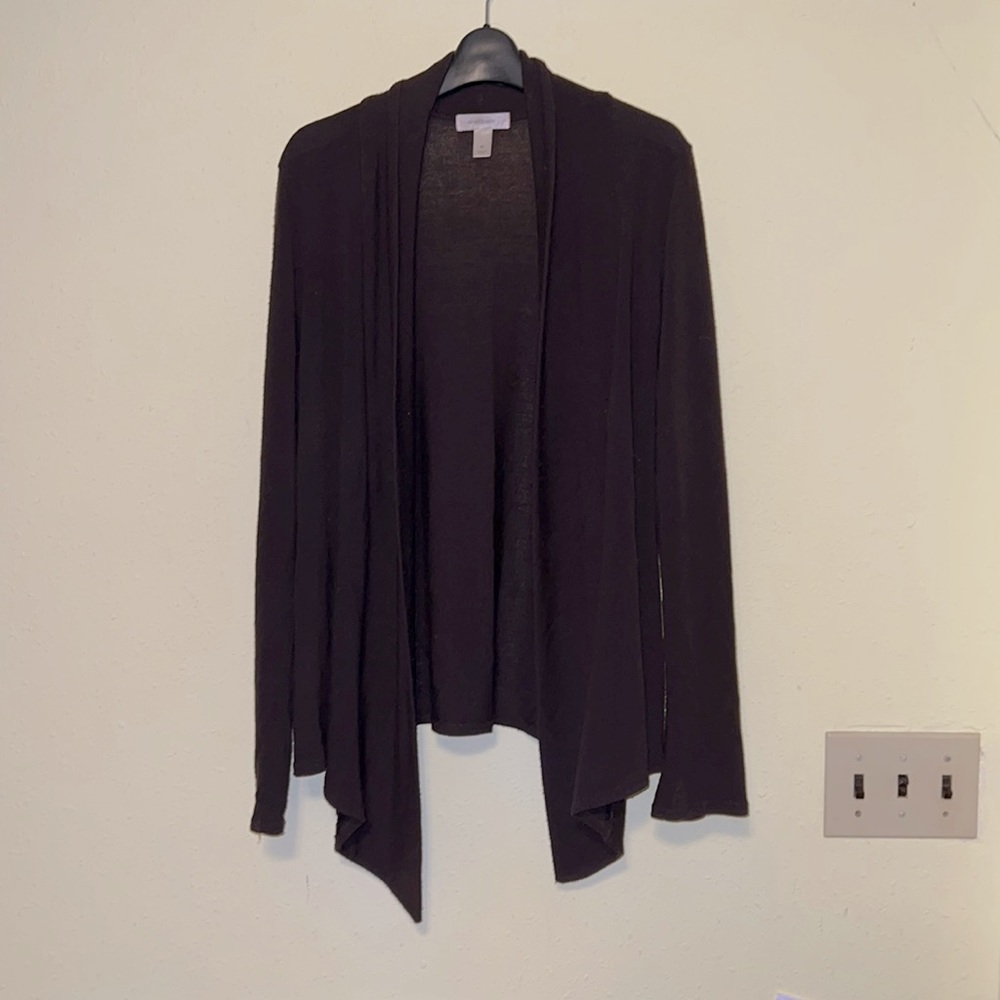 Knit cardigan (chocolate brown)